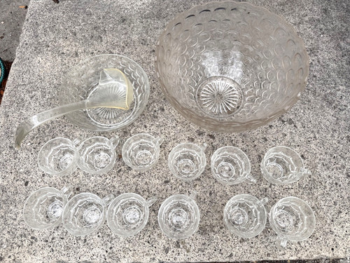 Vintage 1970s glass punch - 1970s, bowl