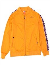 KAPPA Mens Graphic Tracksuit Top Jacket Medium Orange Polyester X107