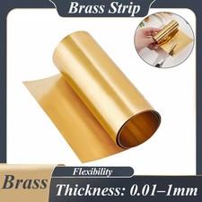 Thin Brass Sheet Roll Metal Foil Shim Plate Thick 0.01mm-1mm Model Making
