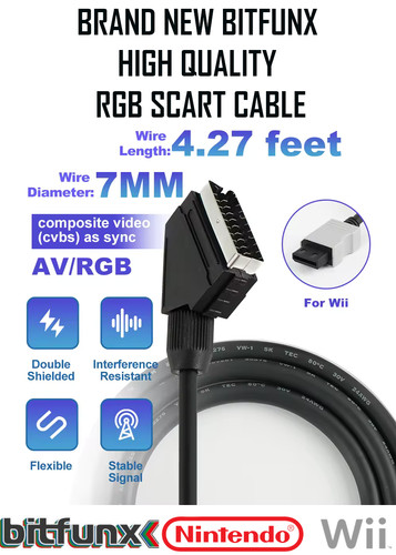 Nintendo wii pal rgb - rgb, scart