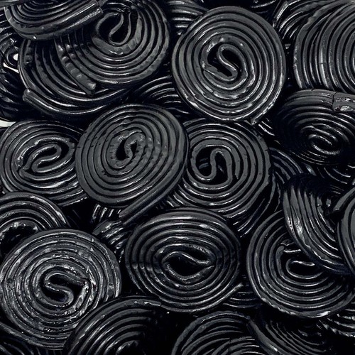 Liquorice wheels retro sweets - liquorice,