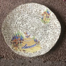 Empire England Shelton Ivory Crinoline Lady Cake Plate Vintage 24cm GC 