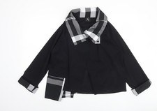 K Women Black Check Collar
