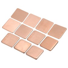 Heatsink Copper Sheet Shim 15x15mm Various Thicknesses Thermal Conductive 3 Sets