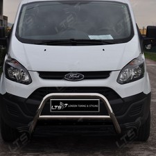 FORD TRANSIT TOURNEO CUSTOM BULL BAR  NUDGE A-BAR CHROME  2012 ONWARDS W K
