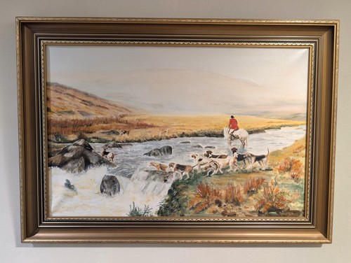 Original oil canvas - oil, fox