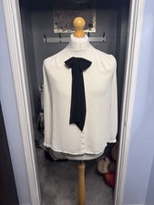 Zara Basic Blouse Cream Black