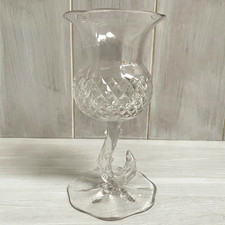 Rare Edinburgh Large Crystal Thistle Branch Stem Wine Goblet Glass Excellent!