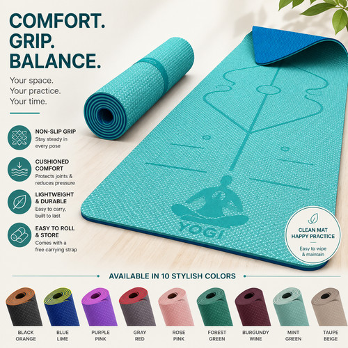 Yoga mat 6mm - yoga, thick