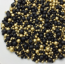 Metallic Gold Black Sprinkles