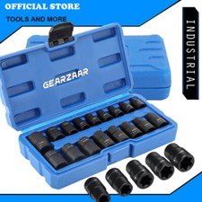 17pc E Torx Impact Socket Set Repair Tools E5 - E24 Female Star Torque Sockets