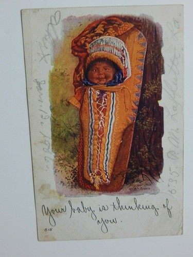 Vintage 1900s baby papoose - baby,
