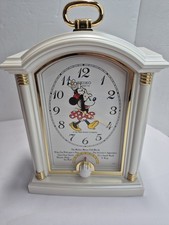 Vintage Seiko Quartz Disney Musical Minnie Mouse Alarm Mantle Clock - Tested -