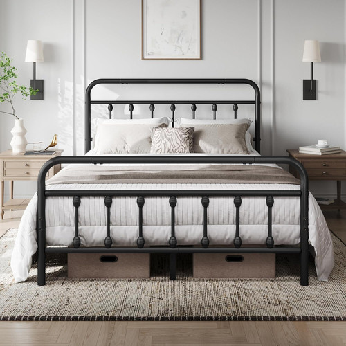 Vintage metal bed frame single - vintage,