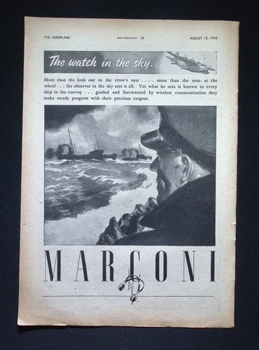 Original 1943 advert marconi - original,