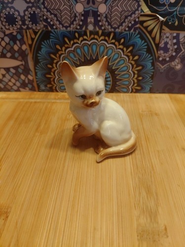 Siamese porcelain cat - siamese,
