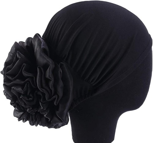 Chic black pleated turban - chic,