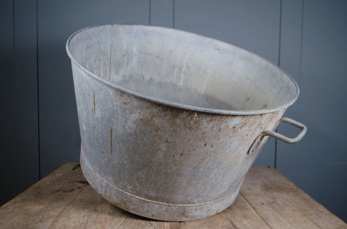 Vintage french galvanised zinc - galvanised,