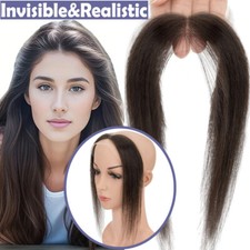 CLEARANCE Women Hairline Topper Toupee Frontal Hairpiece 100% Human Hair Covered