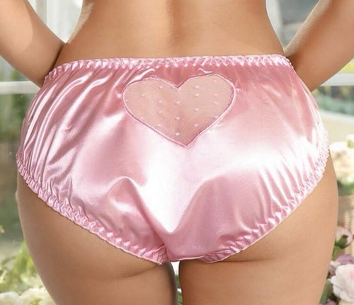 Glossy pink satin - pink, sheer