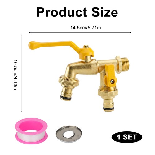 Double garden tap inch - garden,
