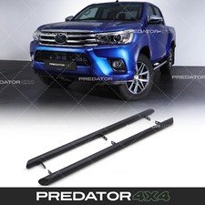 3" MATTE BLACK SIDE BARS STEPS