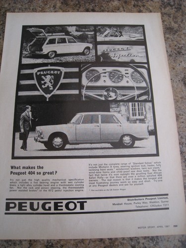 Peugeot 404 michelin tyres - 404,