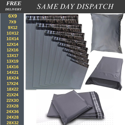 Grey mailing bags all - grey,