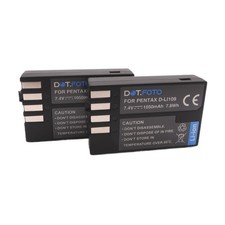 2x D-LI109 1050mAh Battery for