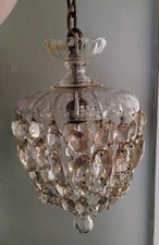 Vintage Crystal Basket or Bag