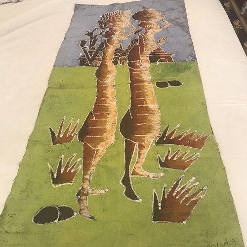 African batik fabric wall - fabric,