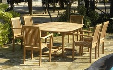 4ft-6ft Extending Teak Oval