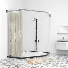 Misounda Shower Curtain Rod Rail Corner Curved Expandable Shower Changing Room