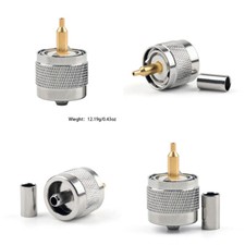 US 10 pcs Connector UHF Male