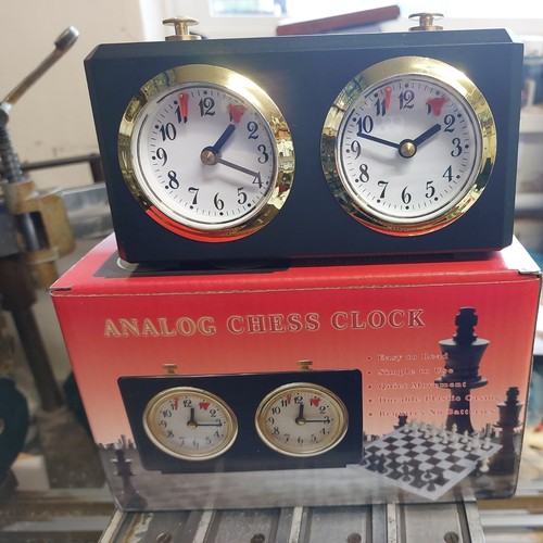 Analog chess clock black - clock,