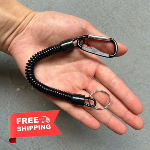 Elastic lanyard spiral spring - elastic,
