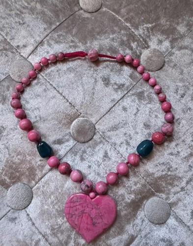Lola rose pink heart necklace - pink,