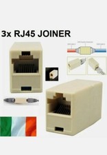 3x RJ45 Ethernet Network LAN Cat5e Cat6 Cable Joiner Adapter Coupler Extender