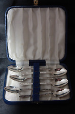 Vintage EPNS Silver Spoons Victorian Style Small Spoon Set of 6 in Original Box