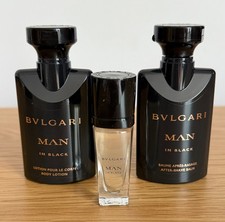 Bvlgari Man In Black After-Shave Balm, Body Lotion and Parfum 40ml & 5ml size