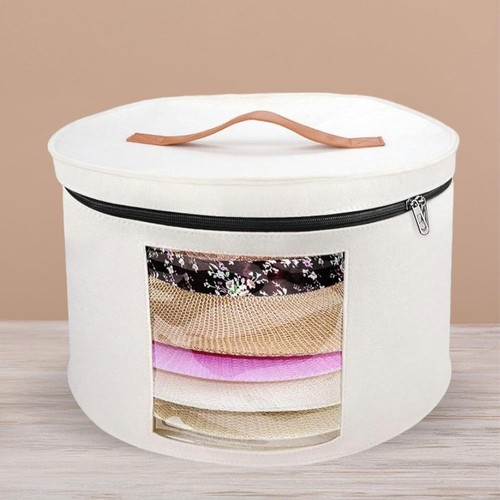 Large round hat storage box - large,
