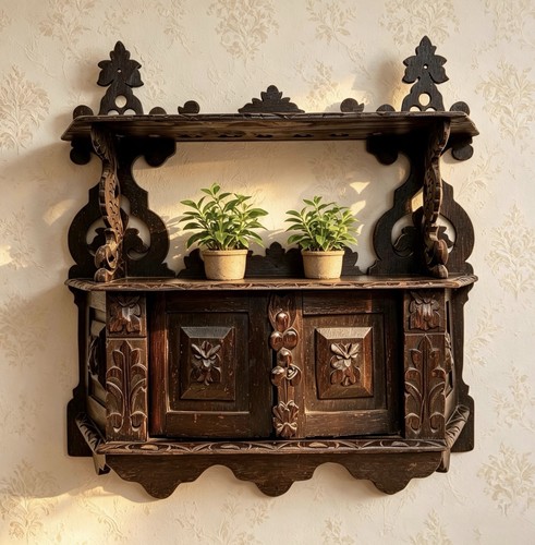 Victorian black forest carved - black,