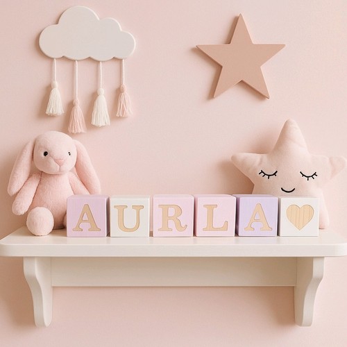 Personalised wooden baby - baby, name