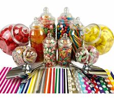 Plastic Victorian Style Sweet Jars for DIY Candy Buffet Wedding Party LARGE KIT