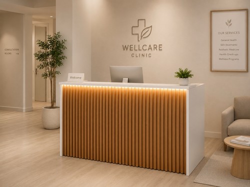 Modern reception desk salon - modern, /