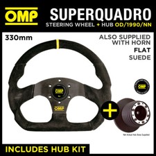 RENAULT CLIO 172 182 CUP 98-06 OMP SUPER QUADRO FLAT BOTTOM STEERING WHEEL & HUB