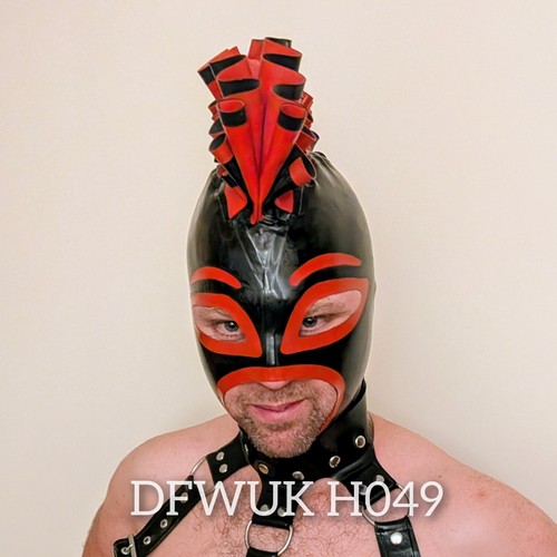 Latex centurion hood mask - latex,
