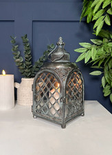 Vintage Glass Candle Holder Floor Table Lantern | Stunning Home Decor