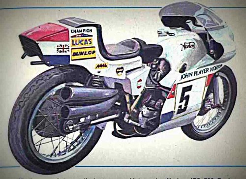 Metal sign norton jps 750 - a4,