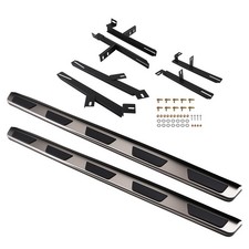Black Side Steps Nerf Bars for AUDI Q7 4L 2006-15 Running Boards Stainless Steel
